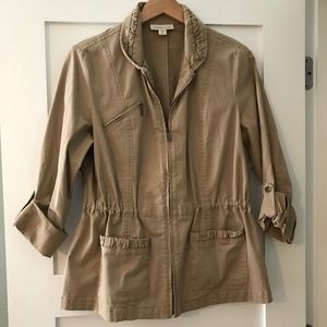 Coldwater Creek Khaki Canvas Jacket - Size 12